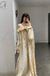 Mutedance 24 Spring/Summer Wide Shoulder Dress Series Silk MD-MD24SS46-LUO Nude PM116
